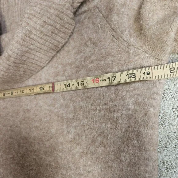 Aritzia Wilfred Free Women's Alpaca Wool Blend Beige Cowl Neck Sweater SZ Small - Picture 11 of 13